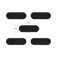 Plastbaser Svart Oval 70x25mm (5 stk) 