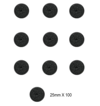 Plastbaser Svart Round - 25mm (100 stk) Citadel