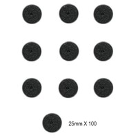 Plastbaser Svart Round - 25mm (100 stk) Citadel