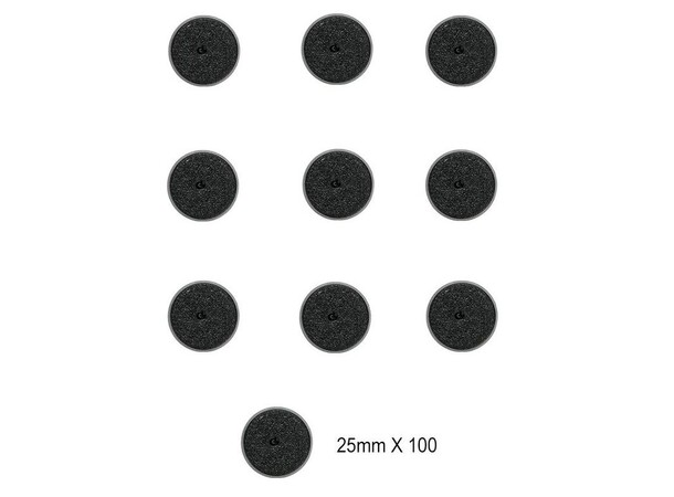 Plastbaser Svart Rund - 25mm (100 st) Citadel 