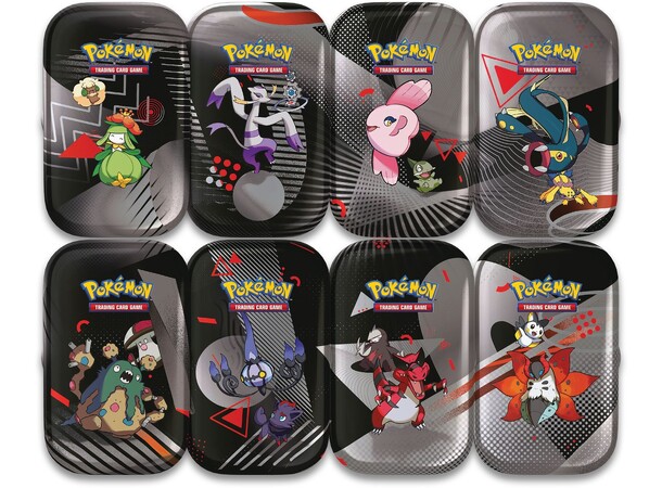 Pokemon Black Bolt/White Flare Tin x8 Tin Box - 8 stk 