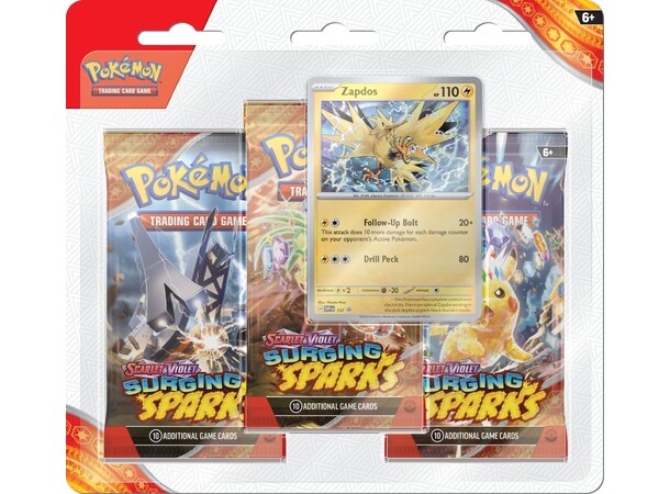 Pokemon Surging Sparks 3-Pack Zapdos