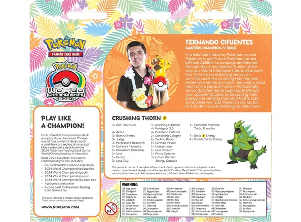 Pokemon World Championship Deck 2024 #2 Fernando Cifuentes 
