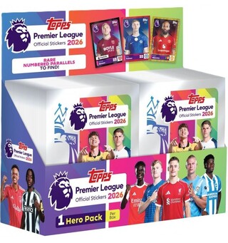 Premier League 2026 Sticker Booster Box Topps Official Stickers
