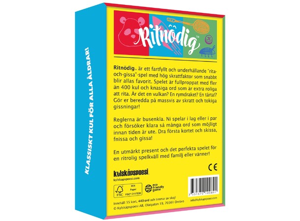 Ritnödig Partyspel Svensk utgåva 