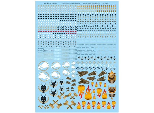 Salamanders Legion Transfer Sheet The Horus Heresy 