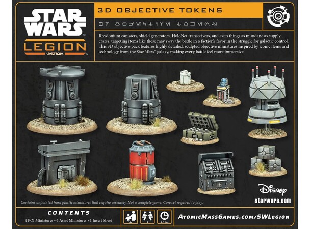 Star Wars Legion 3D Objective Tokens 