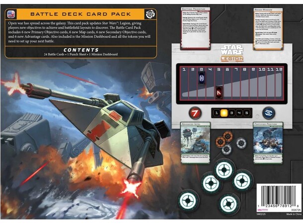 Star Wars Legion Battle Deck Card Pack Utvidelse til Star Wars Legion 
