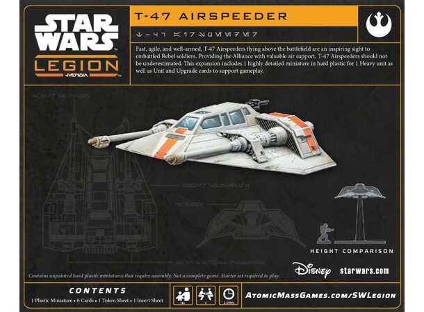 Star Wars Legion T-47 Airspeeder 