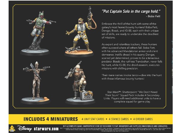 Star Wars Shatterpoint We Dont Need Scum We Dont Need Their Scum Squad Pack 