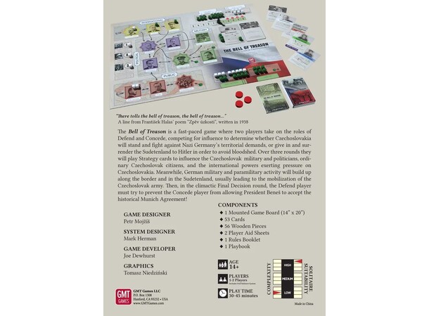 The Bell of Treason Brädspel 1938 Munich Crisis in Czechoslovakia 