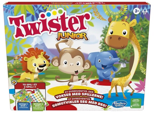 Twister Junior 2 Games In 1 Brettspill Norsk Utgave 