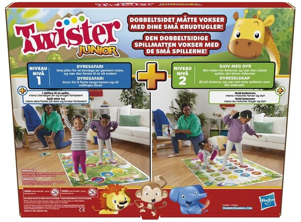 Twister Junior 2 Games In 1 Brettspill Norsk Utgave 