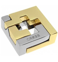 Cast Puzzle 3/6 Cross Hjernetrim metall Vanskelighetsgrad 3/6