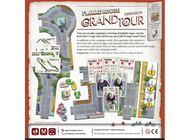 Flamme Rouge Grand Tour Expansion Utvidelse til Flamme Rouge 