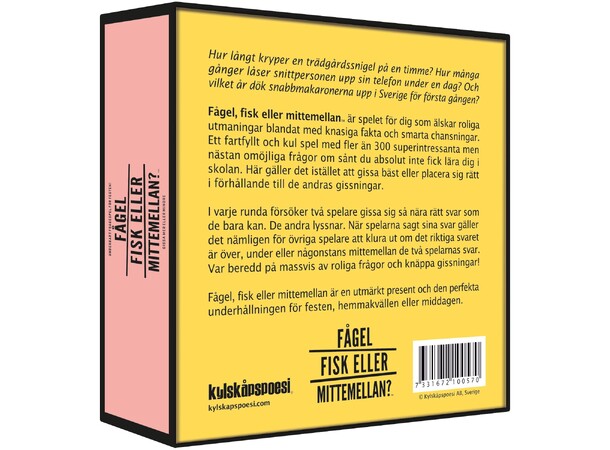 Fågel Fisk eller Mittemellan - SVENSK 