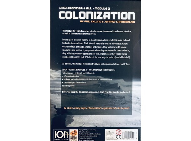 High Frontier Colonization Expansion Expansion till High Frontier 4 All 