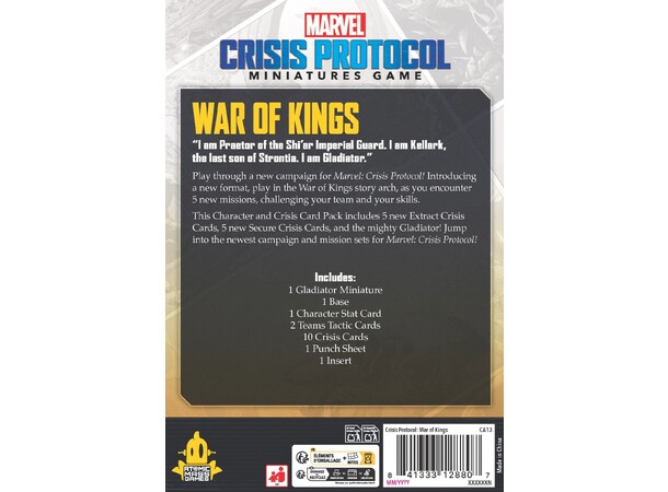 Marvel Crisis Protocol War of Kings Character and Crisis Card Pack 