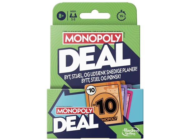 Monopoly Deal Refresh Kortspill Norsk utgave 