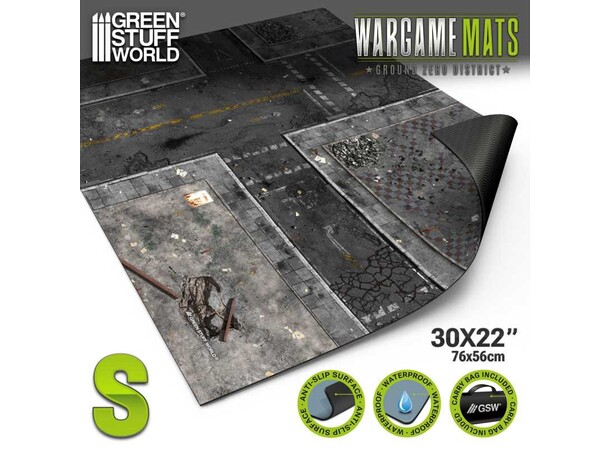 Neoprene Mat 22x32 Ground Zero District Green Stuff World - 56 x 76 cm 