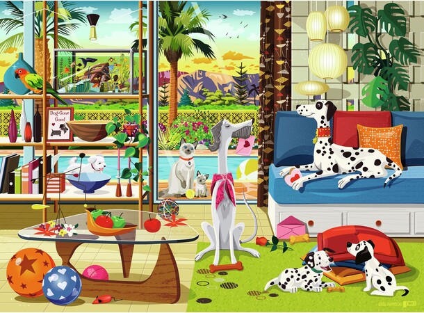 Pets of Palm Springs 500 biter Ravensburger Puzzle Puslespill 