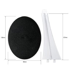 Plastbaser Svart Oval 120x92/Flying Stem