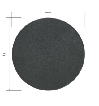 Plastbaser Svart Round - 160mm (1 stk)