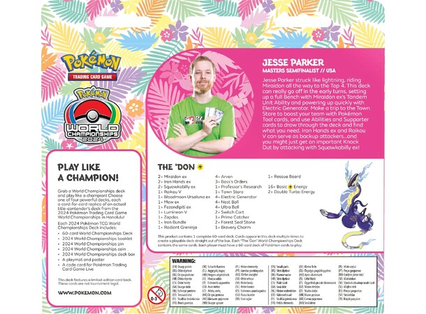 Pokemon World Championship Deck 2024 #3 Jesse Parker 