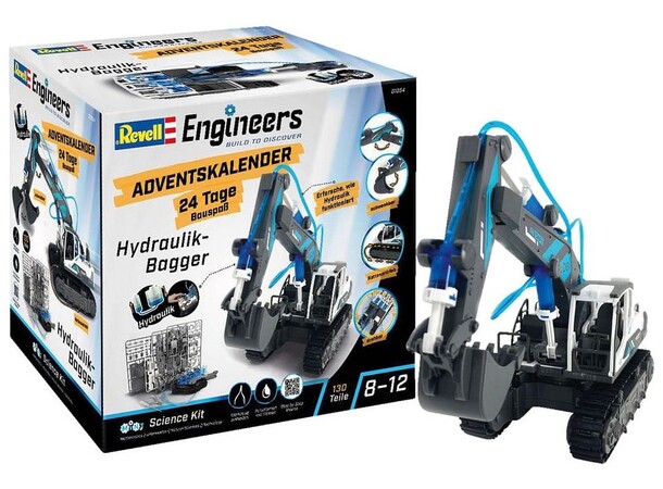 Revell Engineers Excavator Julekalender Model Kit Advent Calendar 