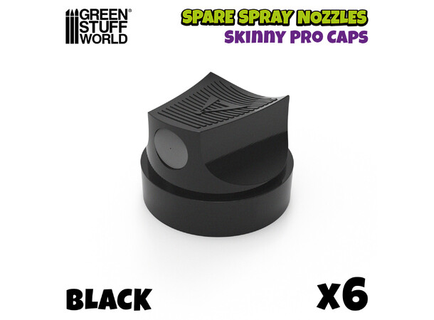Skinny Pro Spray Caps (6 stk) - Black Green Stuff World 