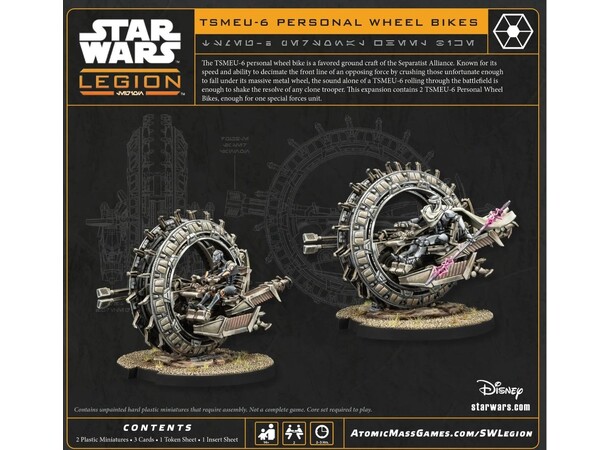 Star Wars Legion TSMEU-6 Wheel Bikes 