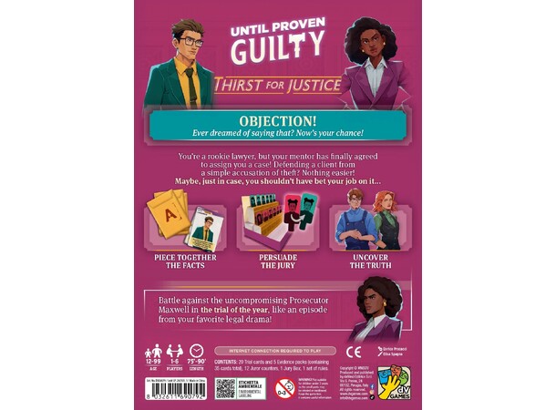 Until Proven Guilty Kortspel Thirst for Justice 