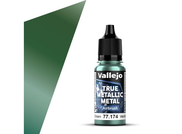 Vallejo True Metallic Airbrush Dusken Green - True Metallic Metal 