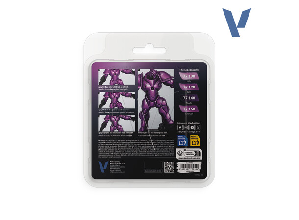 Vallejo True Metallic Set Amethyst Purple - True Metallic Metal 