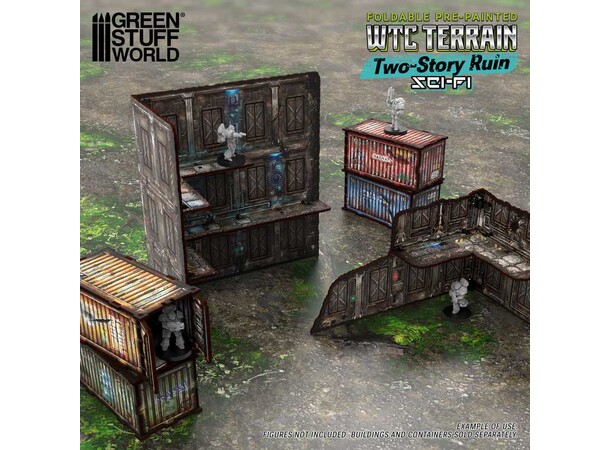WTC Terrain Two-Story Ruin Sci-Fi Green Stuff World 