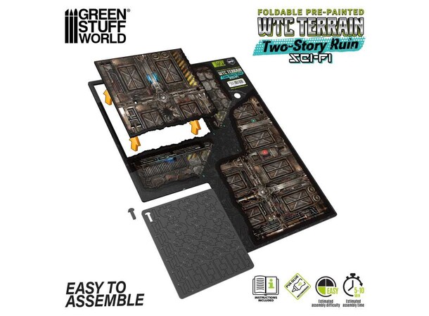 WTC Terrain Two-Story Ruin Sci-Fi Green Stuff World 