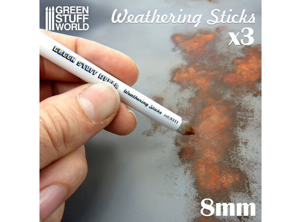 Weathering Sticks 8mm Green Stuff World 