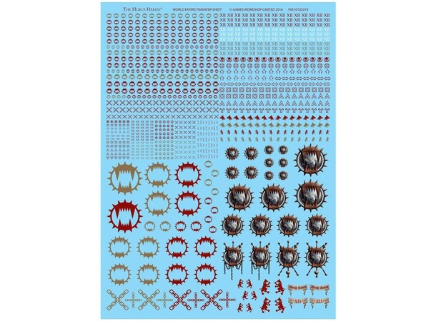 World Eaters Legion Transfer Sheet The Horus Heresy 