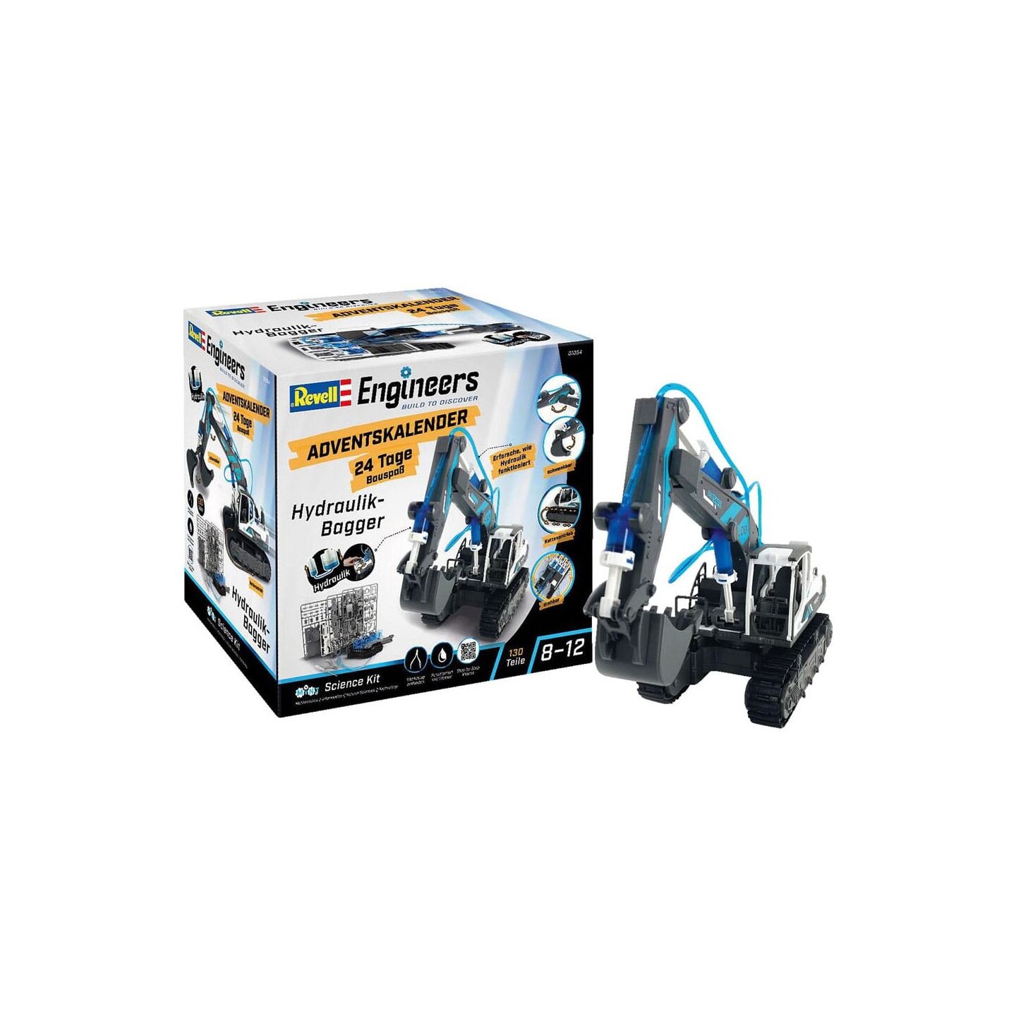 Revell Engineers Excavator Julekalender Model Kit Advent Calendar