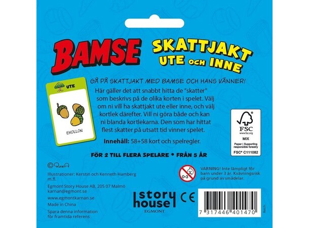 Bamse Skattjakt ute och inne - SVENSK 