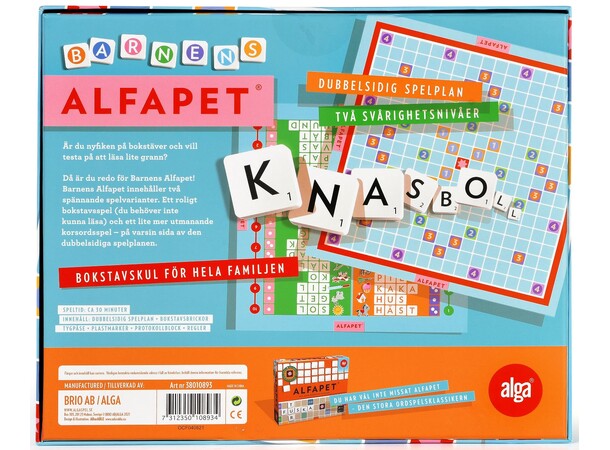Barnens Alfapet Brädspel Svensk utgåva 