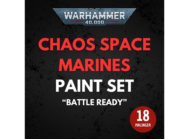 Chaos Space Marines Paint Set Warhammer 40K - Battle Ready