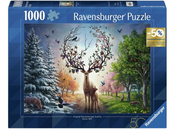 Deer Day & Night 1000 biter Puslespill Ravensburger Puzzle 