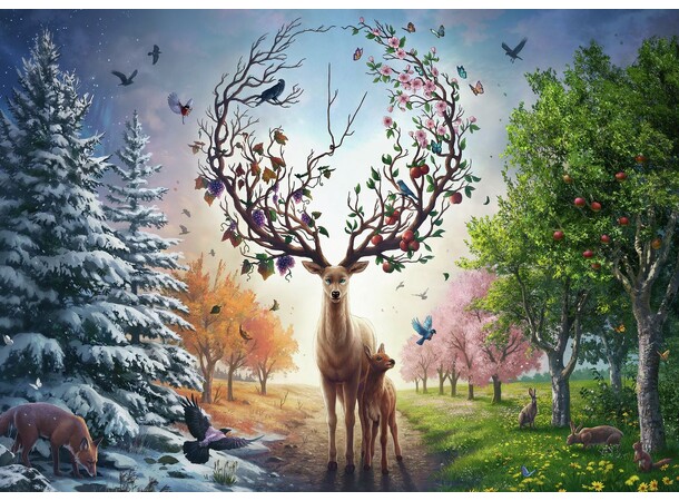 Deer Day & Night 1000 biter Puslespill Ravensburger Puzzle 