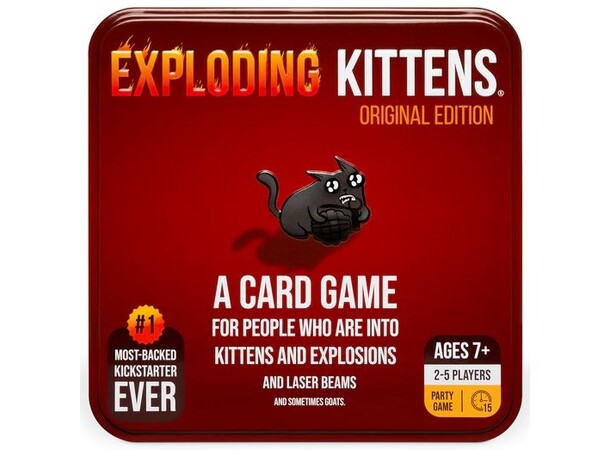 Exploding Kittens Tin Kortspill 10 Year Anniversary 