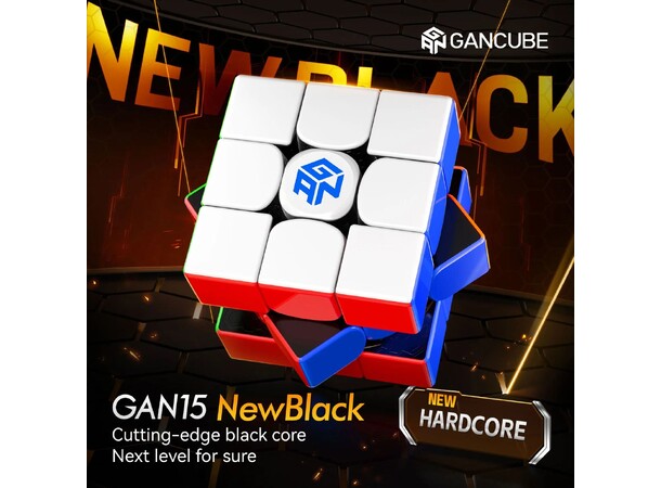 GAN15 New Black UV Coated Speed Cube 3x3 