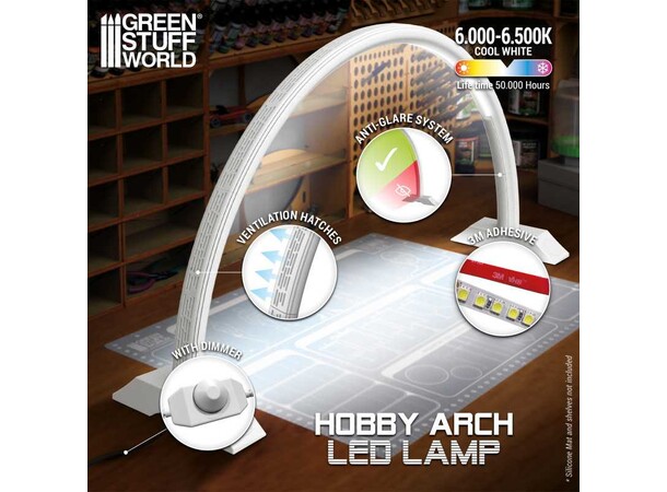 Hobby Arch LED Lamp - Faded White Green Stuff World 