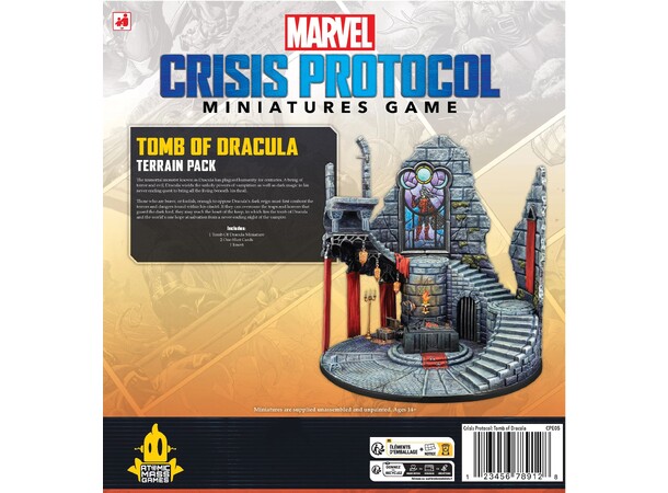 Marvel Crisis Protocol Tomb of Dracula Terrain Pack til Marvel Crisis Protocol 