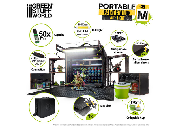 Miniature Portable Paint Station Green Stuff World 
