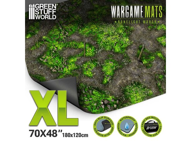 Neoprene Mat 4x6 Boneblight Marsh Green Stuff World - 120 x 180 cm 